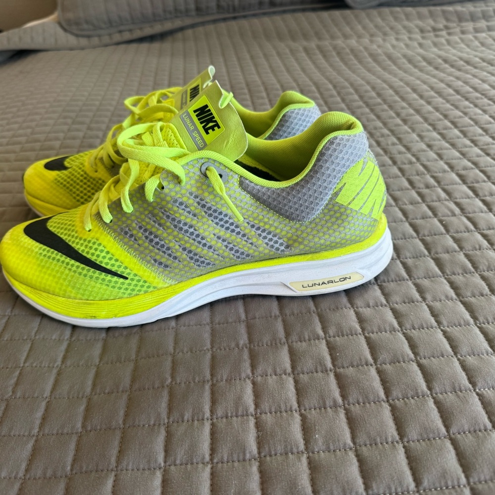 Nike lunar volt speed Neon Yellow and Gray Running Shoes